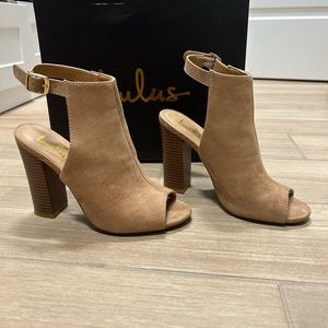 Lulus open toe heels